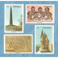 Zimbabwe, 1984. Heroes` Day. Set of 4 Mint Stamps. NH.  CV /- R  36.00 View scans