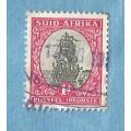 Union of S.A., 1933/48. Def.Issue-Sailing Ship. 1 Used Stamp,slight mark  CV /-  R  10.00 View scans