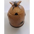 Porcelain Ceramic Honey Jar ,11cm High, 9cm wide. R 490.00 View scans