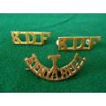 The Kenya Defence Force  Gilding Metal Cast Shoulder Titles & Badge