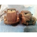 Two wooden classic cars and a Digger