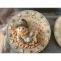 Set of two Garden baby decorative plates