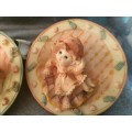 Set of two Cherub baby decorative plates