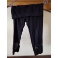 Black ski pants with detail- medium