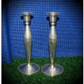 2 silver Plated Candle sticks 230x 85mm