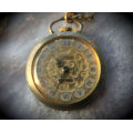 Vintage Sorna Swiss made Machanical Gold Plated Pocket watch with chain -working
