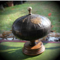 Antique/Vintage Globe made of wood and Brass 240mm x200mm