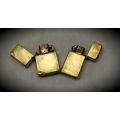 2 Vintage brass Zippo Lighters Made in USA Bradford 1 from 1937-1950 and one from 1992 see condition