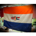 Old Collectable South African Flag 110cm x 162cm - few holes in the material see photos
