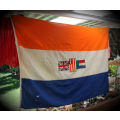 Old Collectable South African Flag 110cm x 162cm - few holes in the material see photos