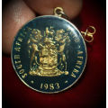 1979 R1 coin (Nicolaas J. Diederichs) turned into a pendant and 1966 and 1983 50c coins into earings