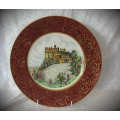 1945+ John Maddoch and Sons Plate Actual Etching of Edinburgh castle - Hand Painted 264mm