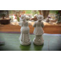 2 Vintage Porcelain Figurines 145mm