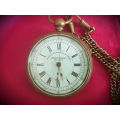 Victorian SPECIALLY EXAMINED SWISS MADE CENTRE SECONDS CHRONOGRAPH  POCKET WATCH with Key Not workin