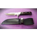 Sterling Rustproof Fix blade Knife with Leather sheath .. Unused