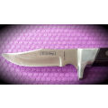 Sterling Rustproof Fix blade Knife with Leather sheath .. Unused