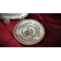 Vintage Burleigh Ware saucer 126mm and side Plate 143mm Burslem England -indian tree pattern