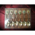 6 souvenir spoons -South african Cities-