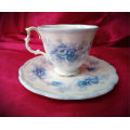 1981 Royal Albert Tiffany Duo Bone China made in England- Cup and Side plate. 2  available