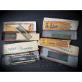 4 RARE!!! Vintage Collectible Mars Staedtler metal tin with Uno Stencils and contents (Germany)