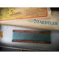 4 RARE!!! Vintage Collectible Mars Staedtler metal tin with Uno Stencils and contents (Germany)
