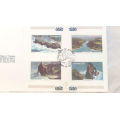 1980-4 stamps on card - Tourist attractions in Transkei
