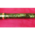 1950's Conway & Steward Fountain Pen Model 84 14ct Gold Nib Green Marble with Gold Veins.Used condit