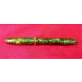 1950's Conway & Steward Fountain Pen Model 84 14ct Gold Nib Green Marble with Gold Veins.Used condit