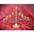 Brass adjustable Candelabra made in Israel 235x340x100mm