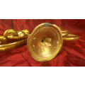 Brass adjustable Candelabra made in Israel 235x340x100mm