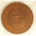 1957 South Africa Union ½ Penny - Elizabeth II 1st portrait