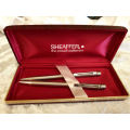 Vintage WHITE DOT Sheaffer pen(no refill) and Pencil set- -made in USA