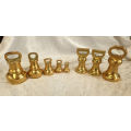8 Different Solid Brass Scale Weights  3,546 kg in Total