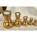 8 Different Solid Brass Scale Weights  3,546 kg in Total