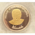 South Africa Nelson Rolihlahla Mandela Robben Island "A long walk to freedom" "1964-1982" Gold Clad/