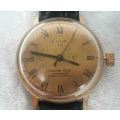 Vintage ORIS 17 Colombo Style Mens Wrist Watch with leather strap - working fine ..Hand winding