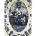 Large Vintage Oval Plate Limited Edition Delft Old Master series `The Mother` Serie no. 2721