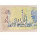 1984 -2 Rand  Uncirculated-Signature de Kock (there is a  few spots on the note )