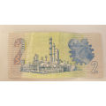 1984 -2 Rand  Uncirculated-Signature de Kock (there is a  few spots on the note )