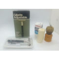 Vintage Gillette Adjustable Razor with 5 Blades original packaging + Williams Shaving stick &brush