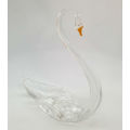 Glass Swan 177x165x65  (could be used as a candy or Jewelry holder)
