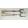 Antique  Forks with Silver (.800) Handles steel is rusted and one broken ..total weight 19gram