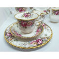 Royal Albert Bone China England Autumn Roses "Tea for Two" set - Missing a Cup