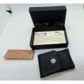 Carrol Boyes JAGUAR Hand crafted Leather Business Card Dispencer still in box