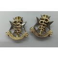 2 x Vintage South African Medical Services Shoulder Badges 31x31mm