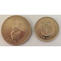 1975 Rhodesia 10 cent and 20 Cent