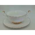 Vintage Royal Albert Val D`or -Soup Cup and Saucer-