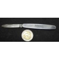 Vintage Stainless Richards Sheffield Pocket Knife 123mm (blade open).