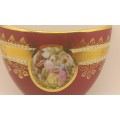 Collectable Vintage JKW decor Carlsbad porcelain wall Flower Vase - 110x130x45mm