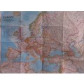 1992 Folded Wall Map of Europa Published By National Geographic 73cmx57cm